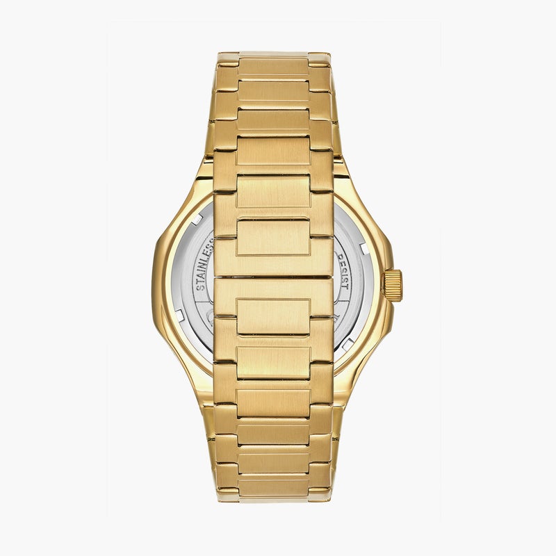 OMAX ساعة أنالوج ذهبية للرجال - Image 3